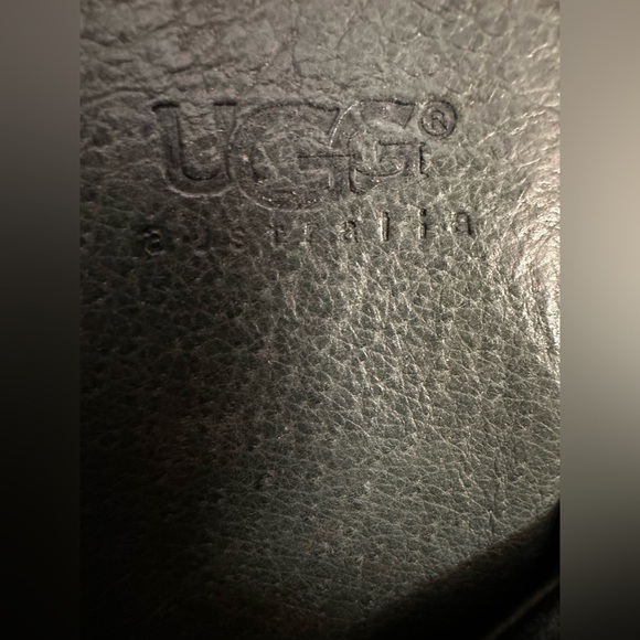 UGG Australia Womens Black Suede Leather Abbie Studded Wooden Clog Mules Size 9 - Picture 6 of 11